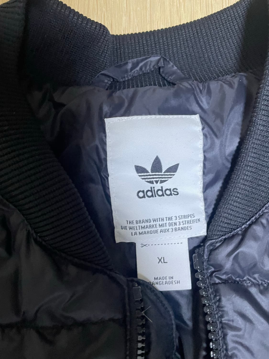 아디다스 오리지널스 삼선 덕다운 블랙 패딩 자켓 XL 상품이미지2