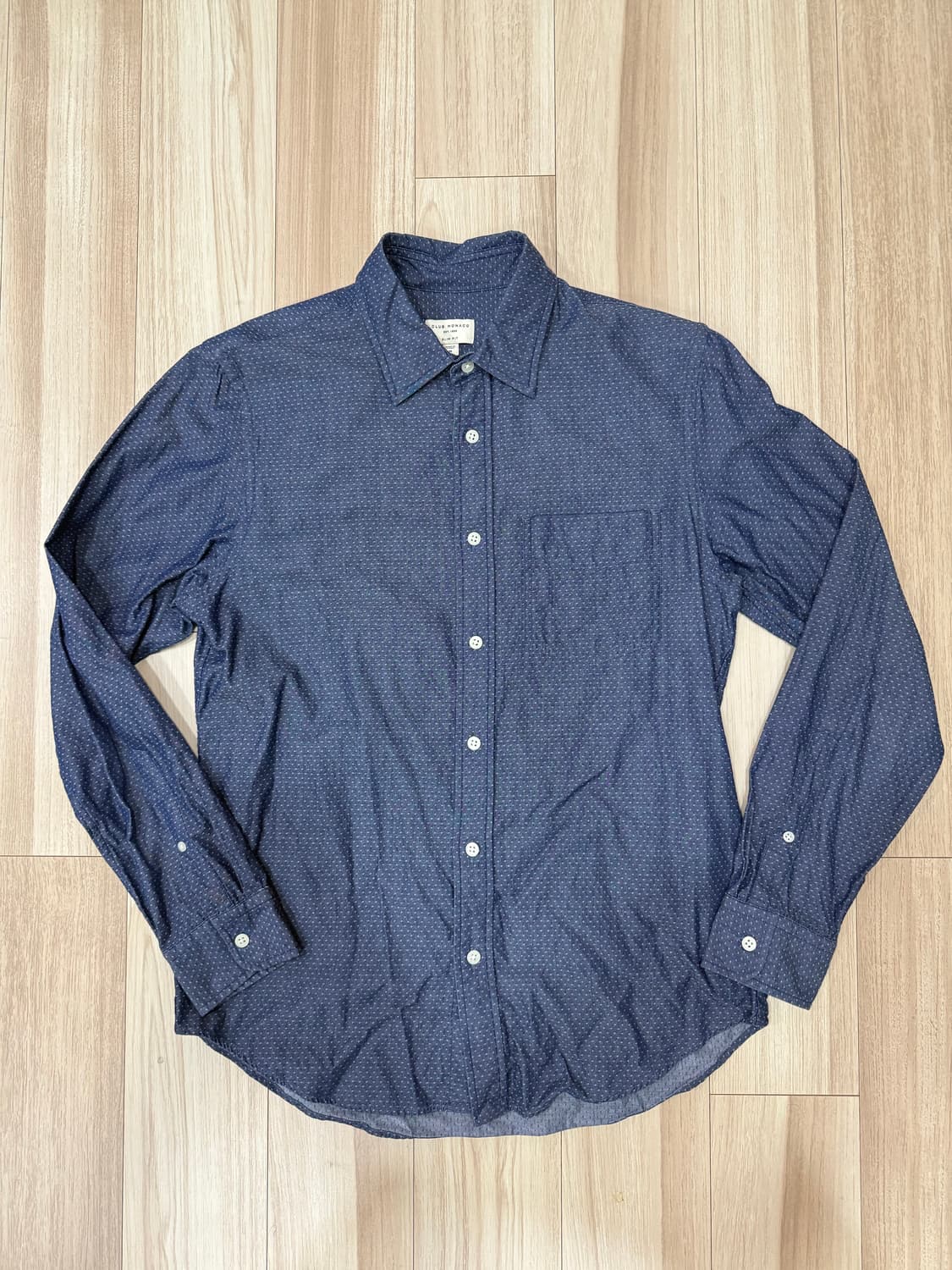 클럽모나코 도트 셔츠 슬림핏 M(100) / 면100% / 공홈 직구 상품이미지1