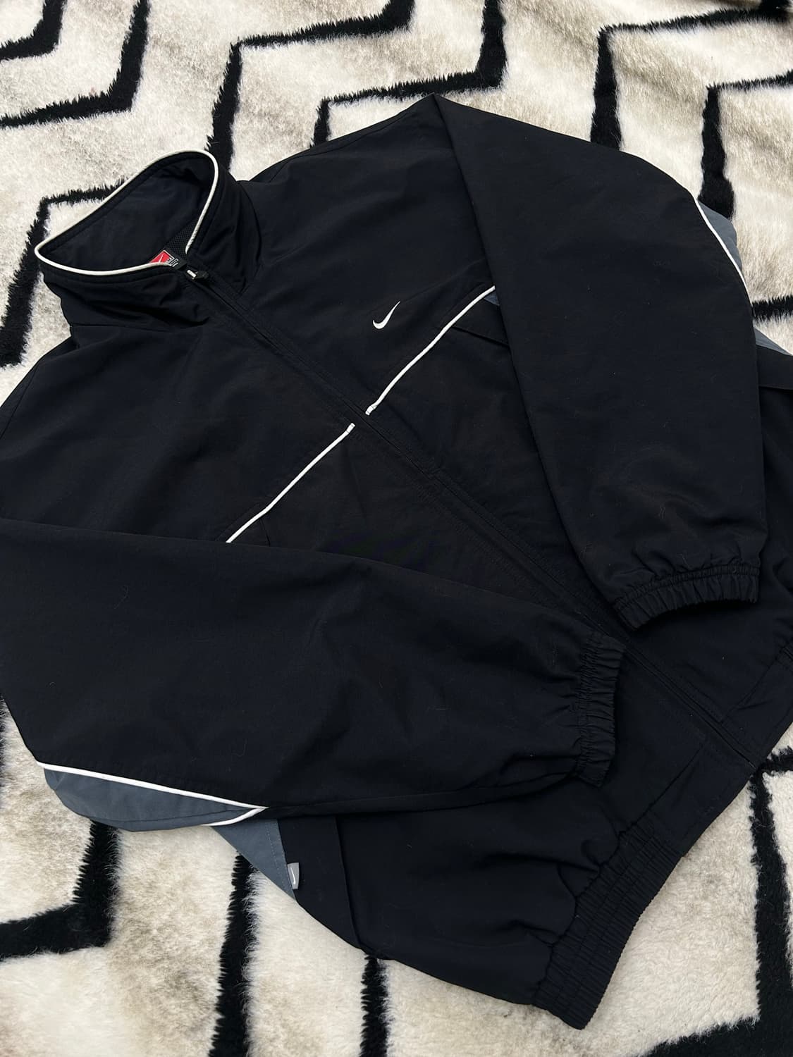 [L]나이키 올드스쿨 빅 스우시 폴리쉘 자켓/블랙 상품이미지3