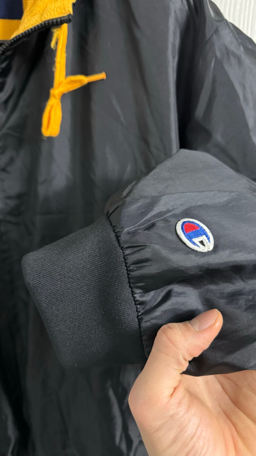챔피온 빈티지 바람막이 후드 집업 자켓 검노 상품이미지5