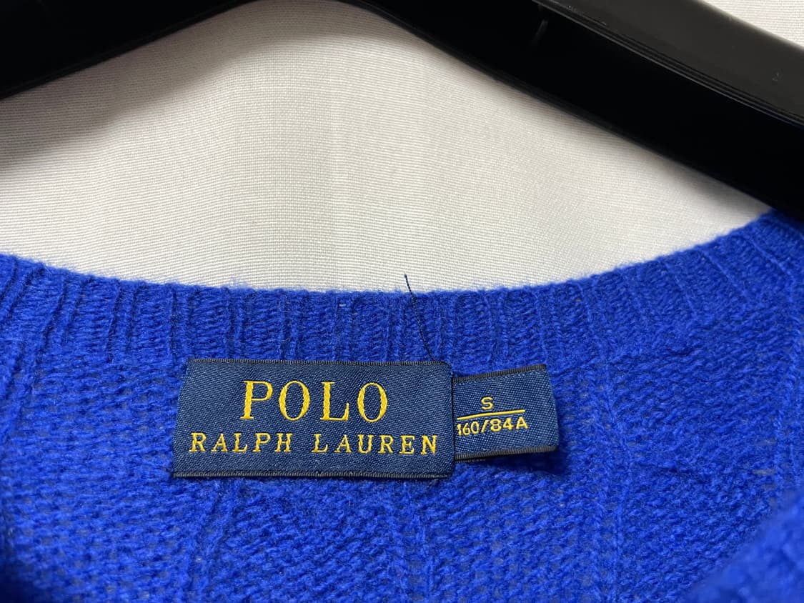 폴로 랄프로렌 여성 메리노 울 캐시미어 케이블 꽈배기 니트 _ 코발트블루 상품이미지9