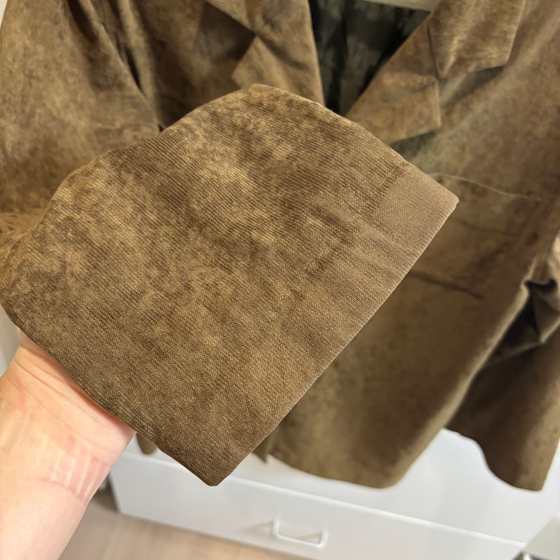 올리브카키 스웨이드st 셔츠 자켓 상품이미지4