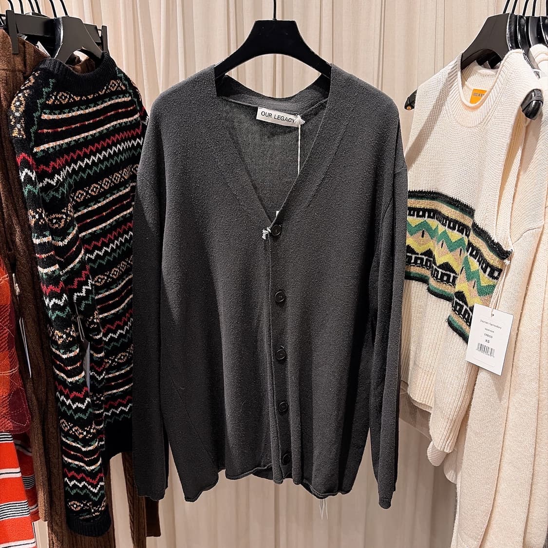 (정품/새상품) 아워레가시 남성 해비터블 실크 니트 가디건 상품이미지1