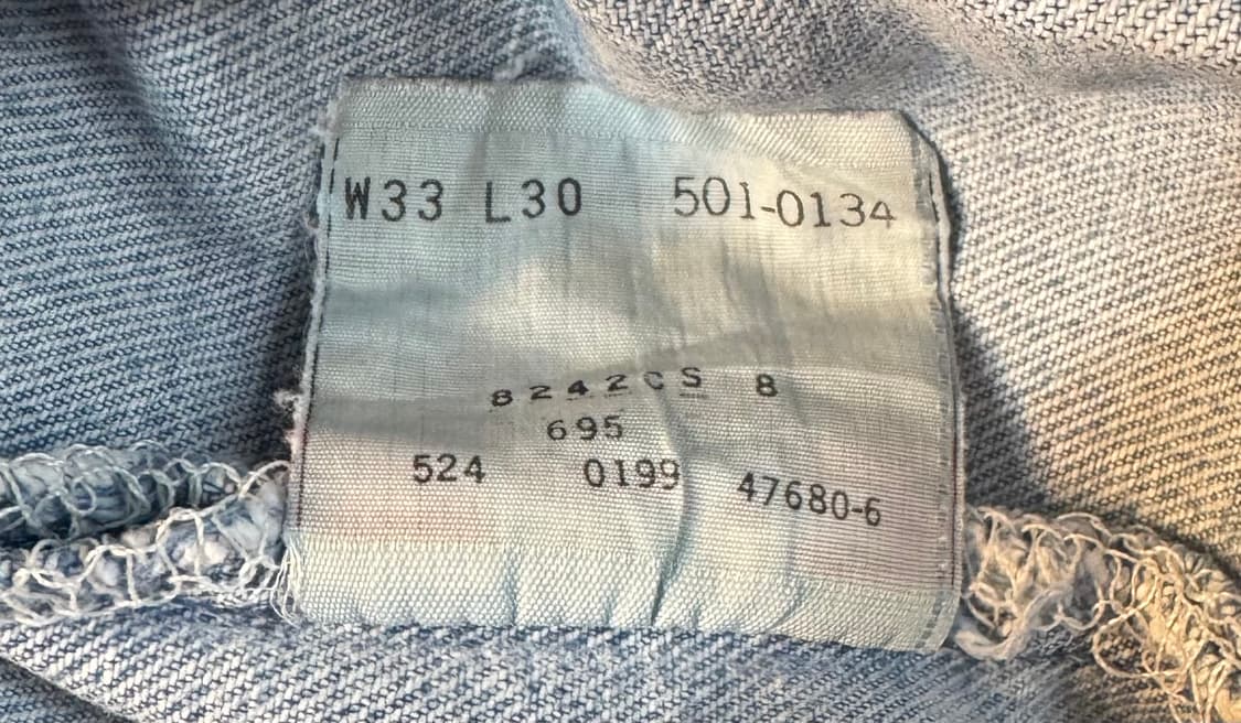 90s usa 빈티지 리바이스 501 데님 33(31~32) (565) 상품이미지5