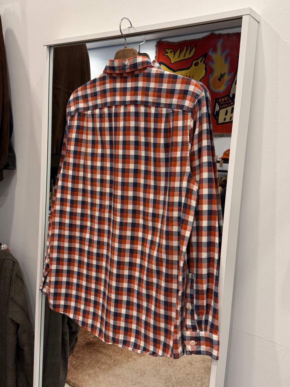 00s L.L.Bean 엘엘빈 헤링본 체크 셔츠 상품이미지5