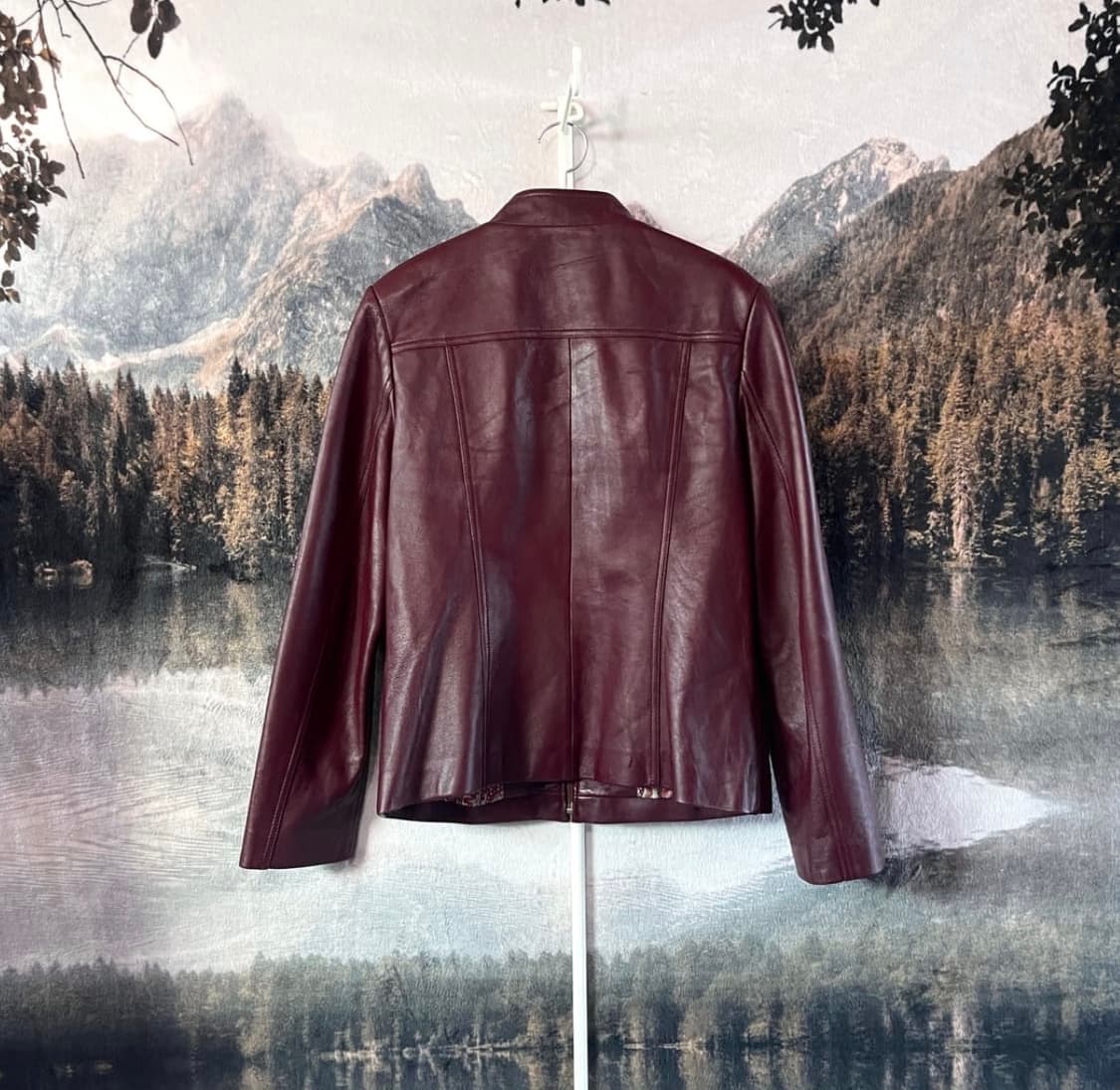 램스킨 와인 레더자켓 상품이미지3