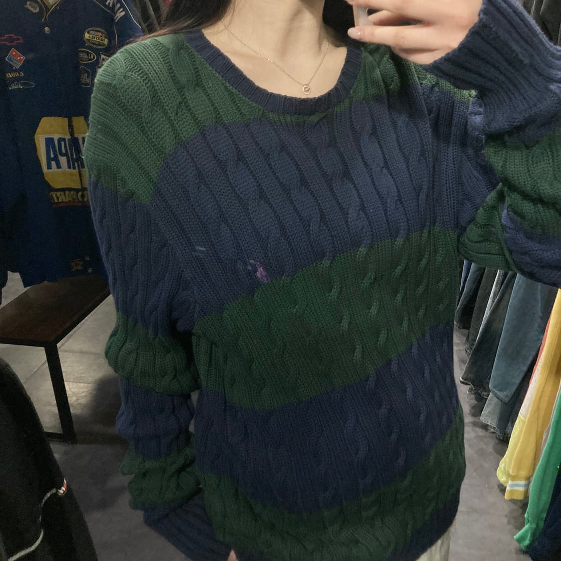 [IM] 폴로 랄프로렌 스트라이프 케이블 니트 상품이미지6