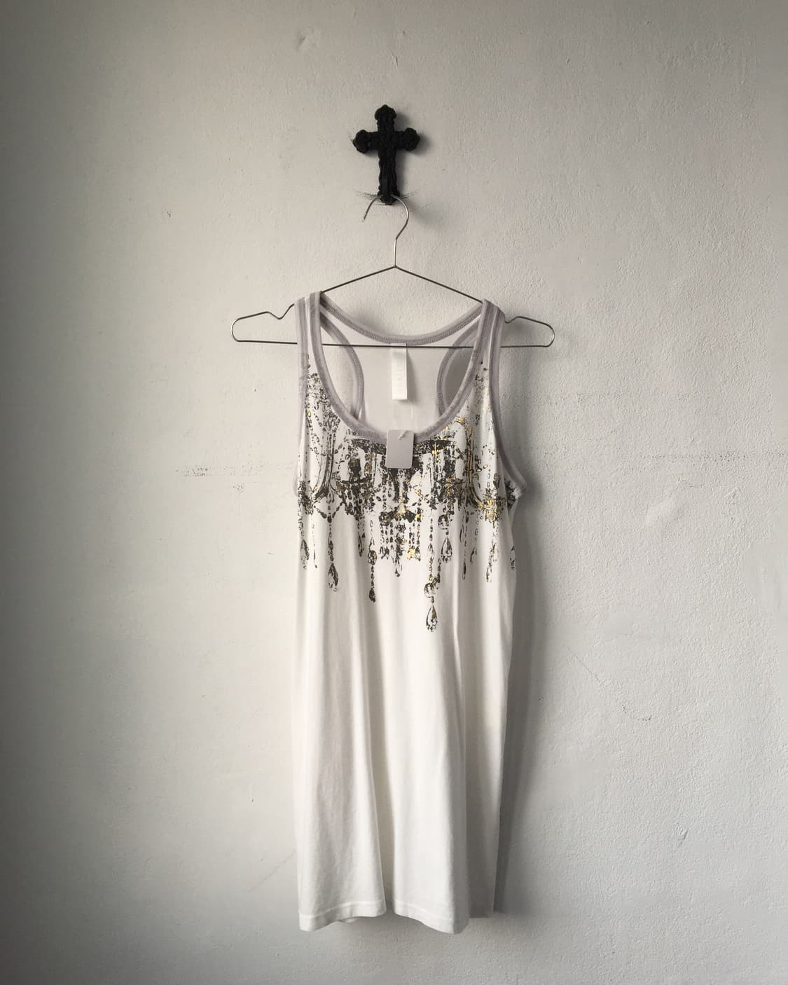 Necklace printing sleeveless 상품이미지2