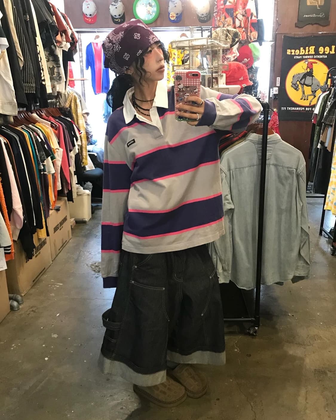 Stussy Stripe Pattern Rugby T-shirt  상품이미지2