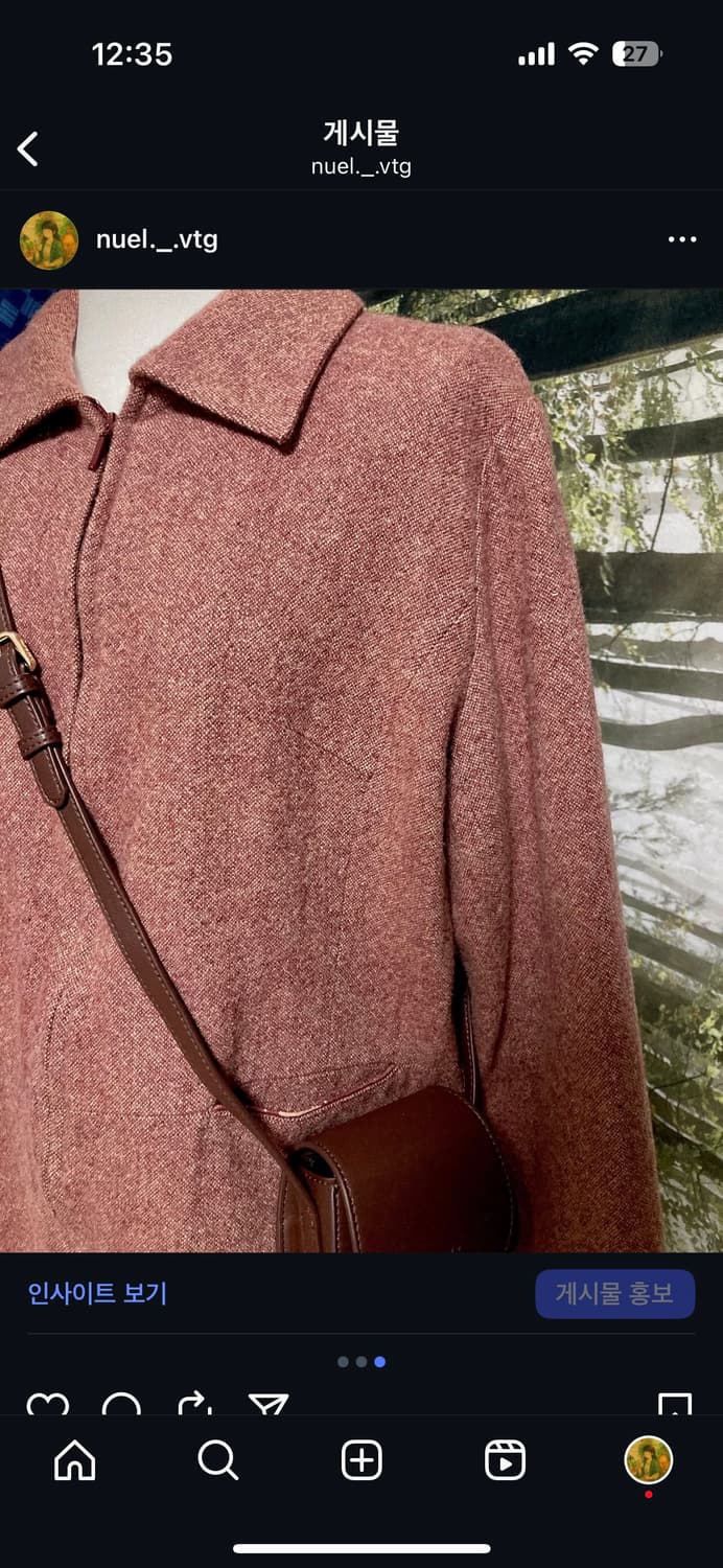 빈티지 코트 핑크 상품이미지3