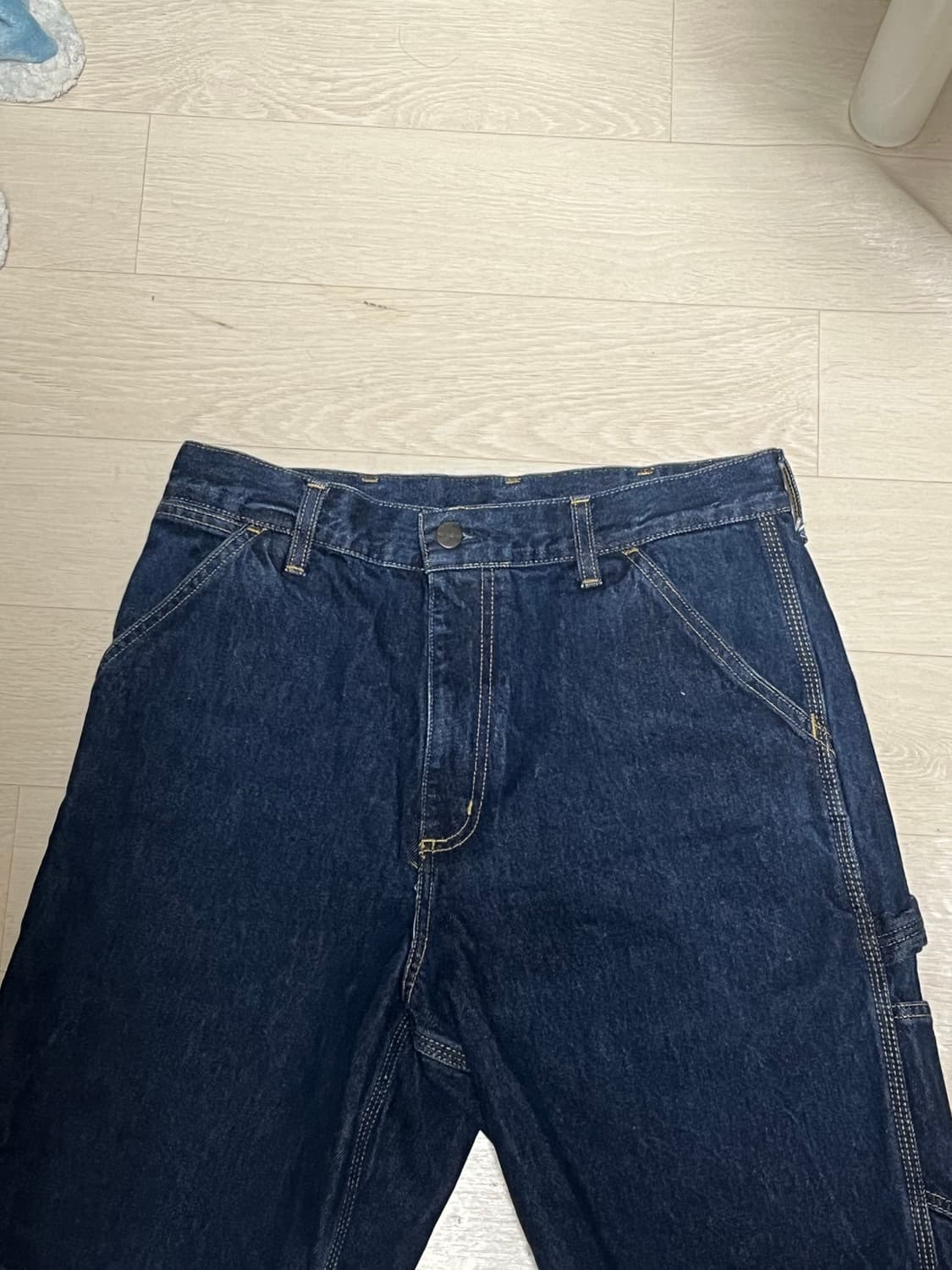 칼하트 WIP 스미스 데님 싱글 니 쇼츠 블루 31 상품이미지1