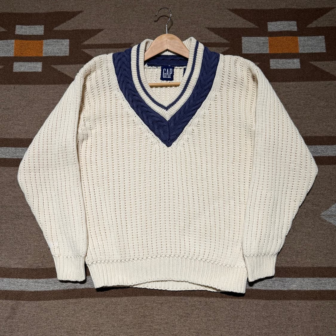 Gap 올드 갭 헤비 크리켓 니트 M 100~105 상품이미지1
