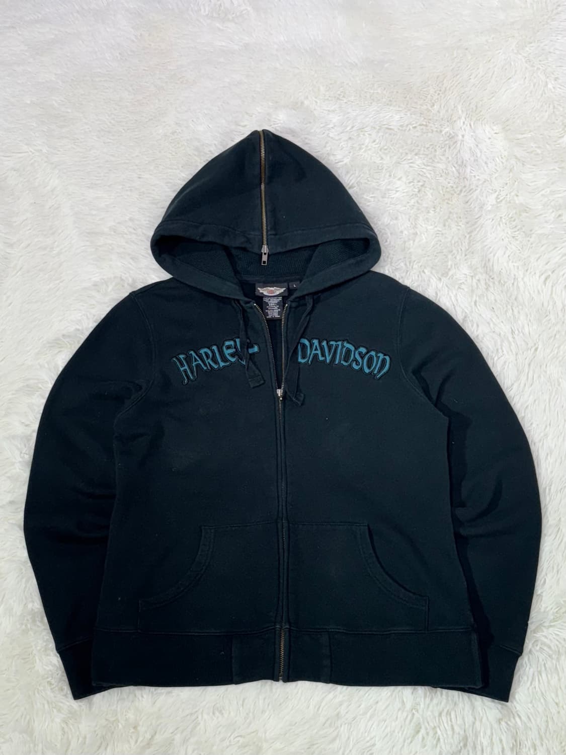 할리데이빈슨 빅로고 후드집업 상품이미지5