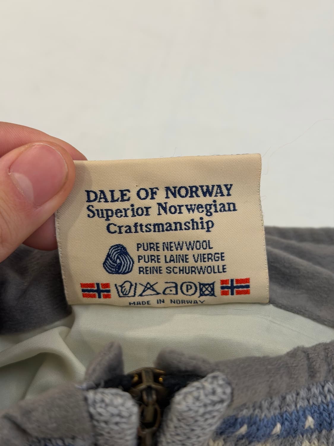 데일 오브 노르웨이 빈티지 노르딕 니트 집업 가디건 아이보리 상품이미지7