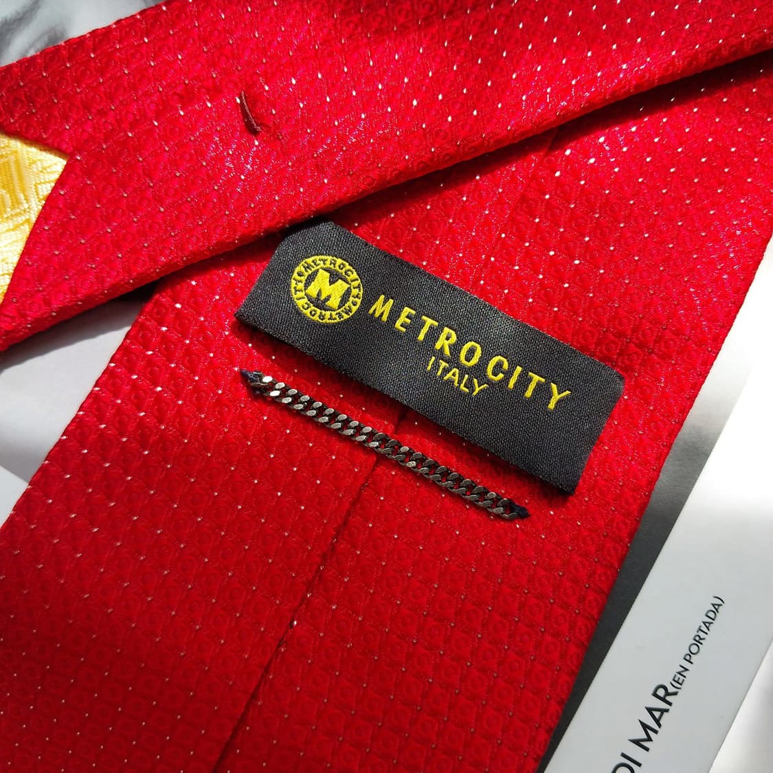 메트로시티 실크 레드 자카드 넥타이 9cm A+등급 K929
 상품이미지4