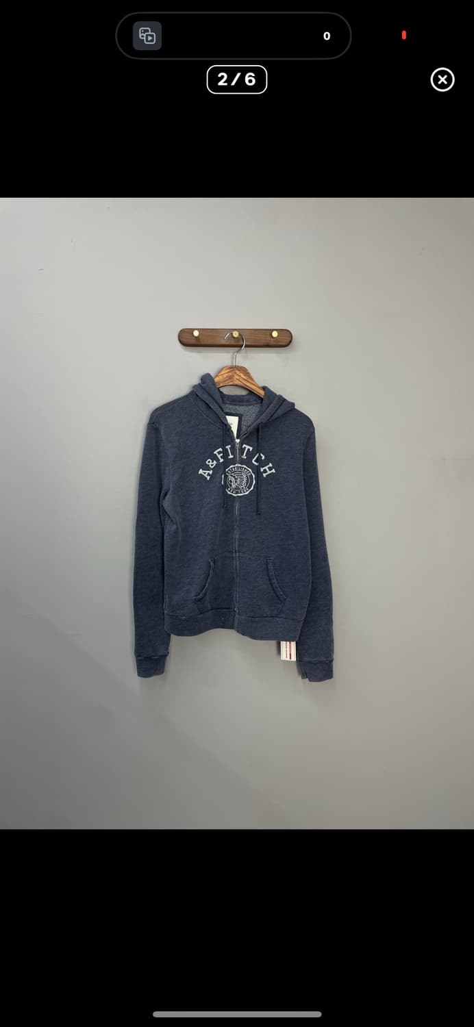아베크롬비앤피치 네이비 후드집업 A2817 상품이미지2