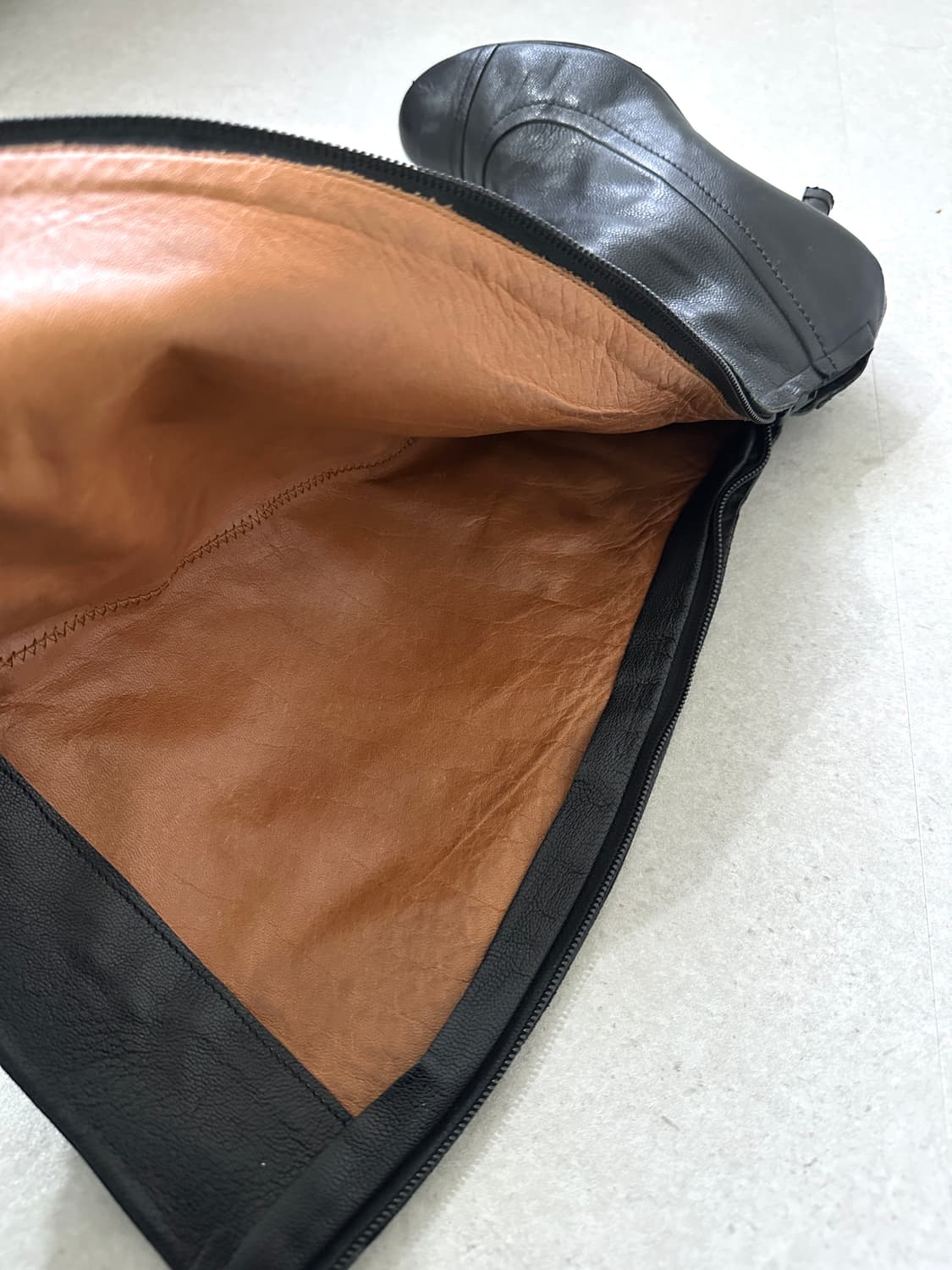 랑방 발레코어 키튼힐 레더 롱부츠 상품이미지8