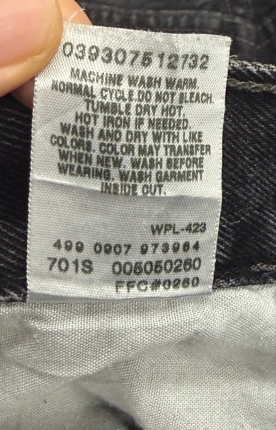 00s 리바이스 Levis 505 블랙 데님 팬츠 상품이미지10