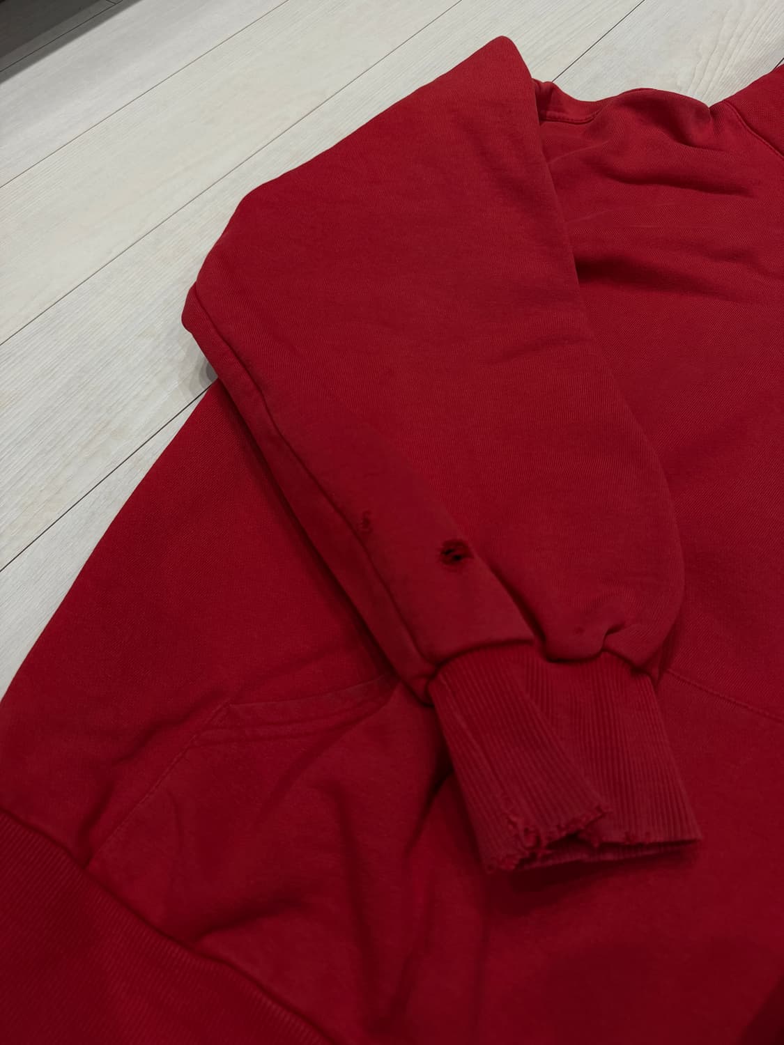 [L] 90's 빈티지 스투시 월드투어 후디 레드 상품이미지2