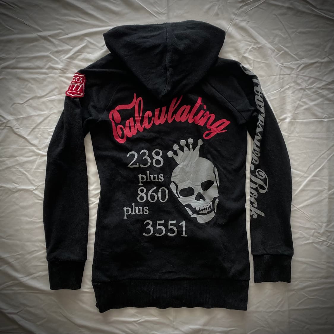 LOVE JUNKIE 펑크 해골 후드집업 상품이미지1