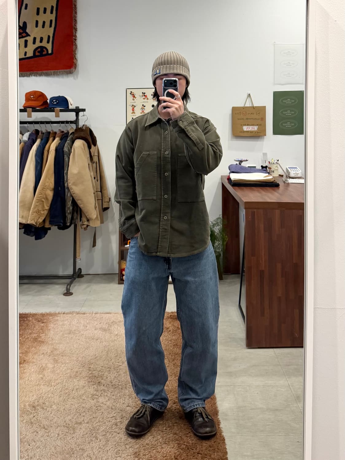 Ships 쉽스 헤비 몰스킨 앵커 워크 셔츠 (made England) 상품이미지2