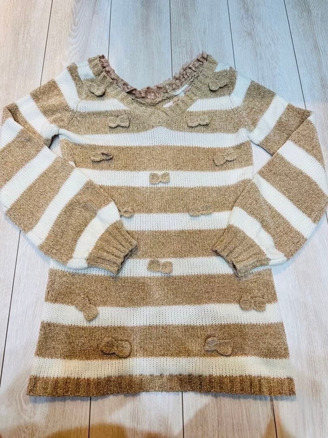 리즈리사 라떼갸루 핀터깔 니트 상품이미지1