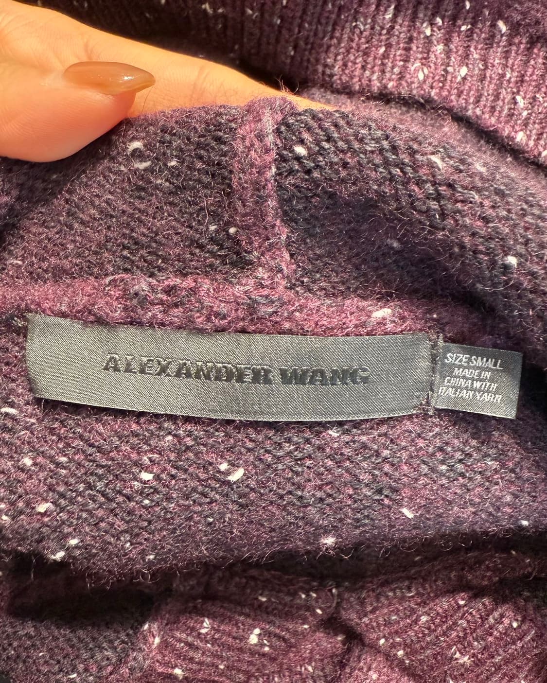 알렉산더 왕 버건디 페인팅 캐시미어혼방 후드티 상품이미지8