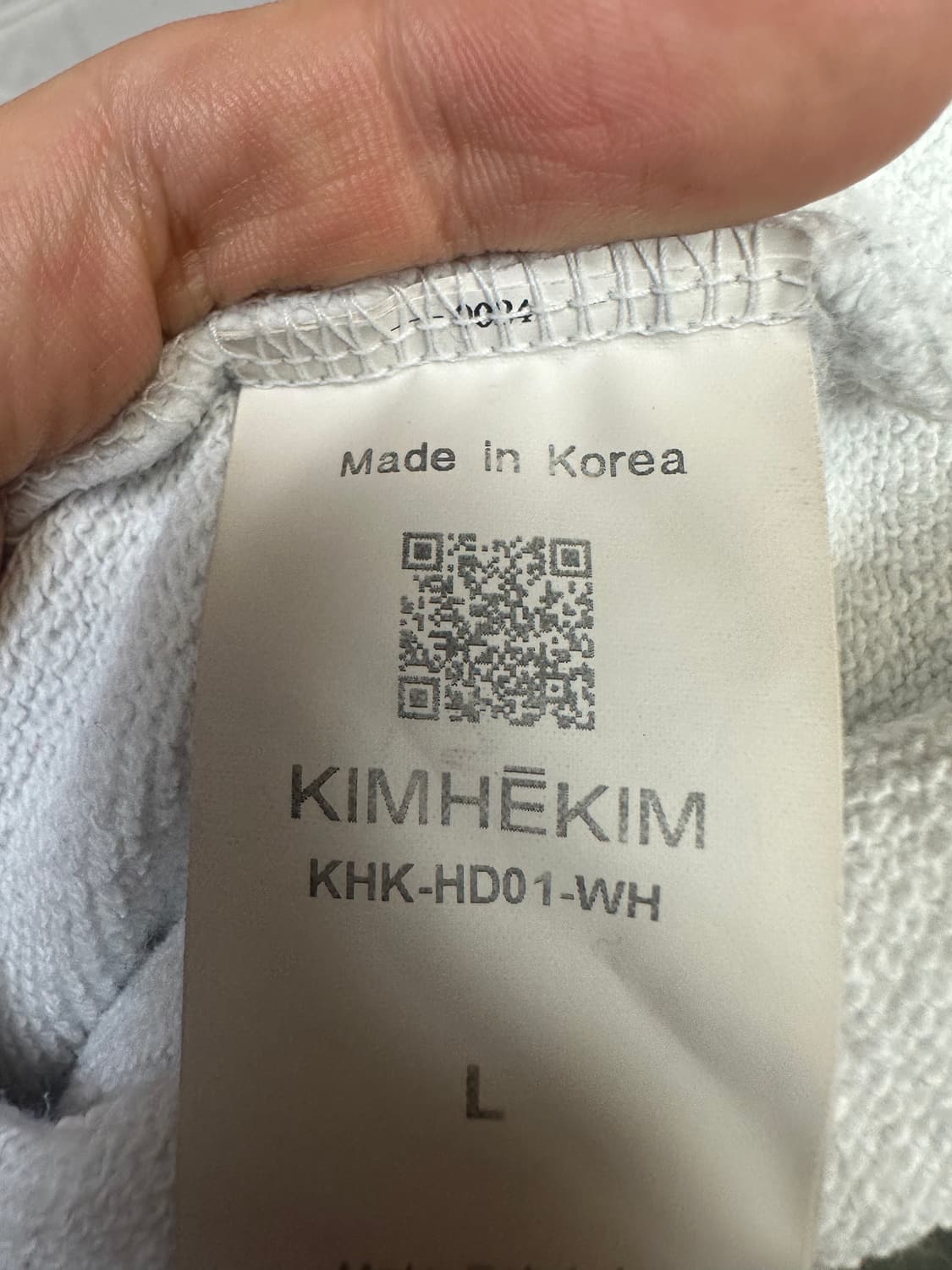 김해김 화이트후드티 L 상품이미지4