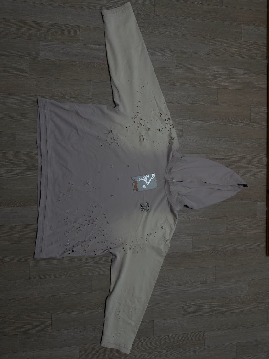 [xl] PDF distroyed hoodie pink 상품이미지3