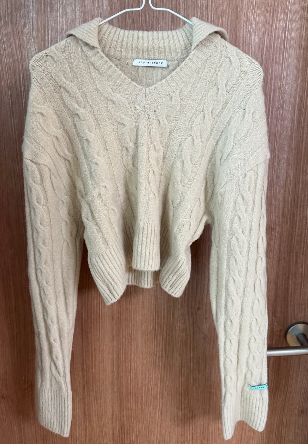 Instantfunk 인스턴트펑크 크롭 카라 니트 상품이미지2