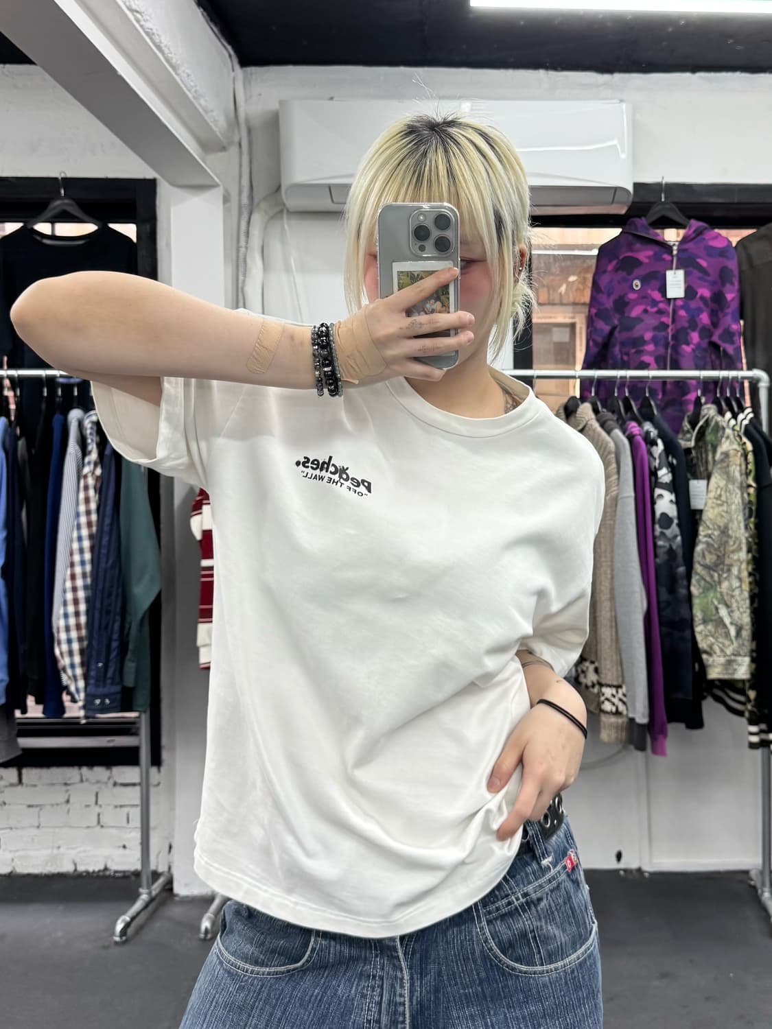 반스 피치스 레터링 반팔티 상품이미지4