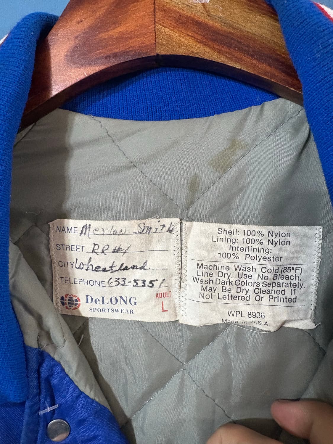 90‘s USA Delong Varsity Jacket.  상품이미지3