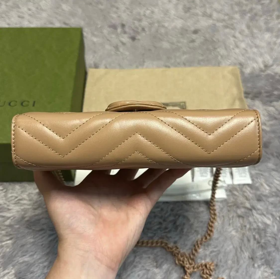 [풀구성] 구찌 GG 마틀라세 미니 체인백 핑크베이지 상품이미지8