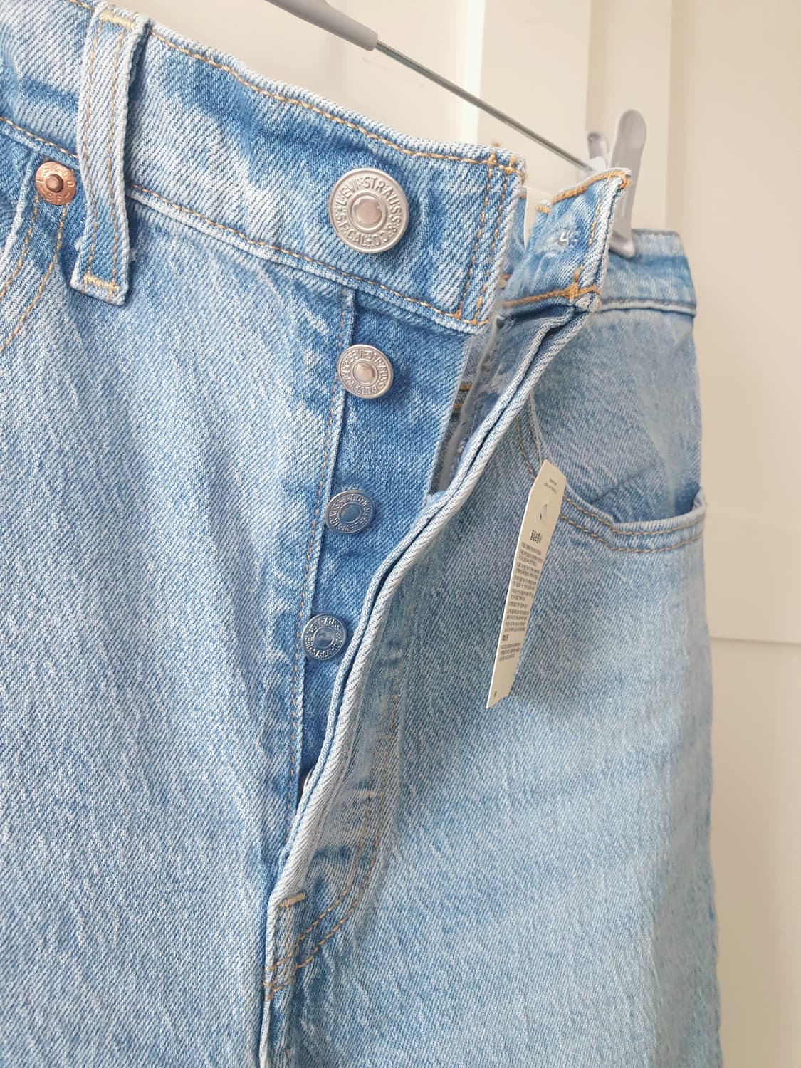 리바이스청바지 일자진 스트레이트핏 라이트블루  새제품 상품이미지3