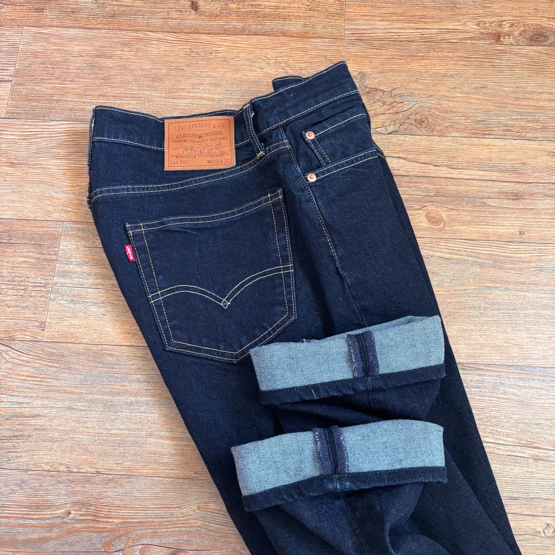 리바이스 502 청바지 진청 32 데님 오리지널 레드탭 프리미엄 상품이미지2