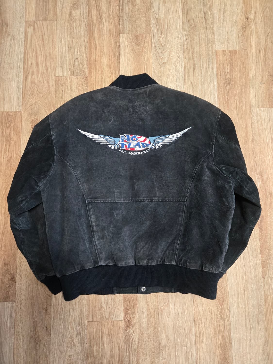 90s 노 피어 스웨이드 가죽 자켓 상품이미지2