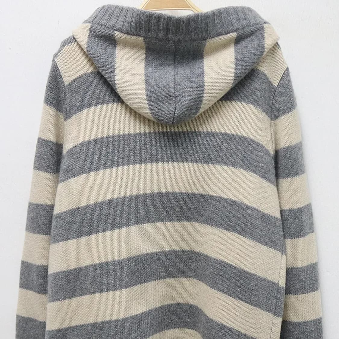 니코앤드 스트라이프 울 혼방 떡볶이 코트 60442 상품이미지7