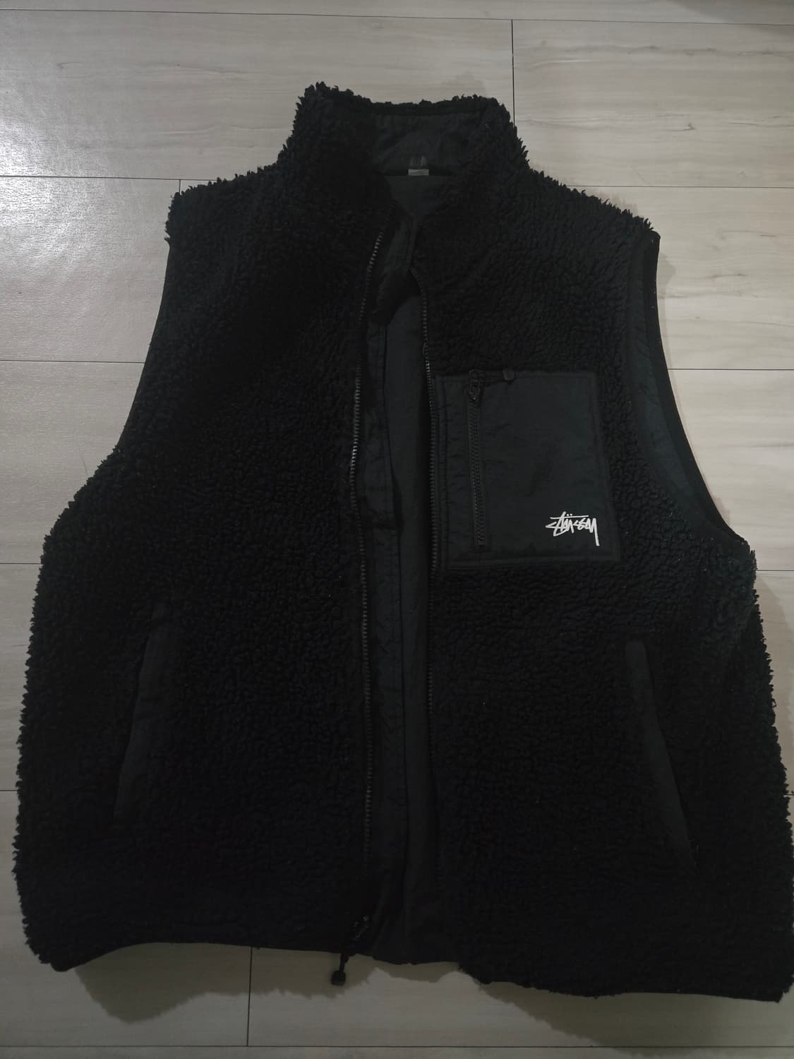 스투시 쉐르파 리버시블 베스트 블랙 상품이미지1