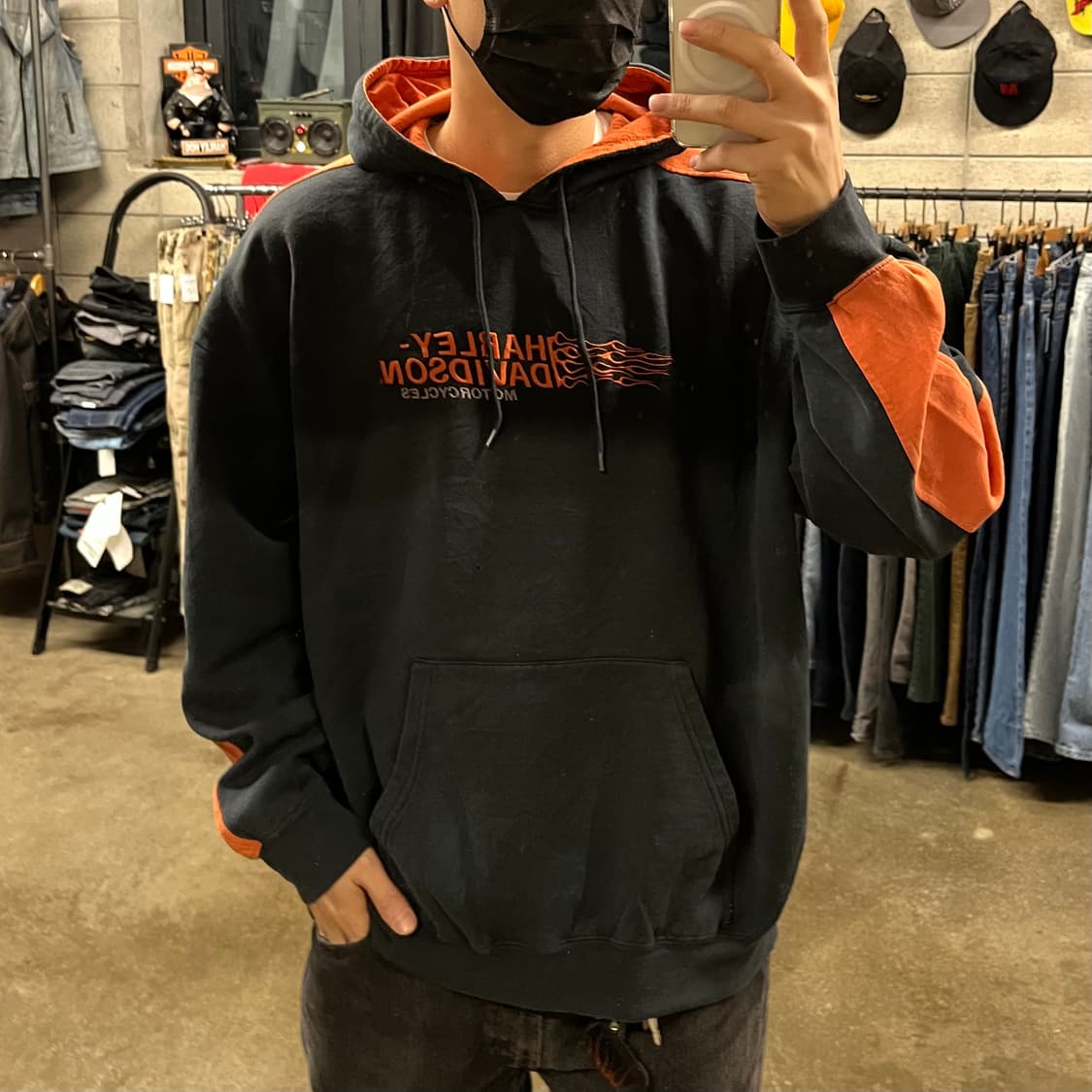 할리데이비슨 플레임 로고 후드티 (110) 상품이미지5