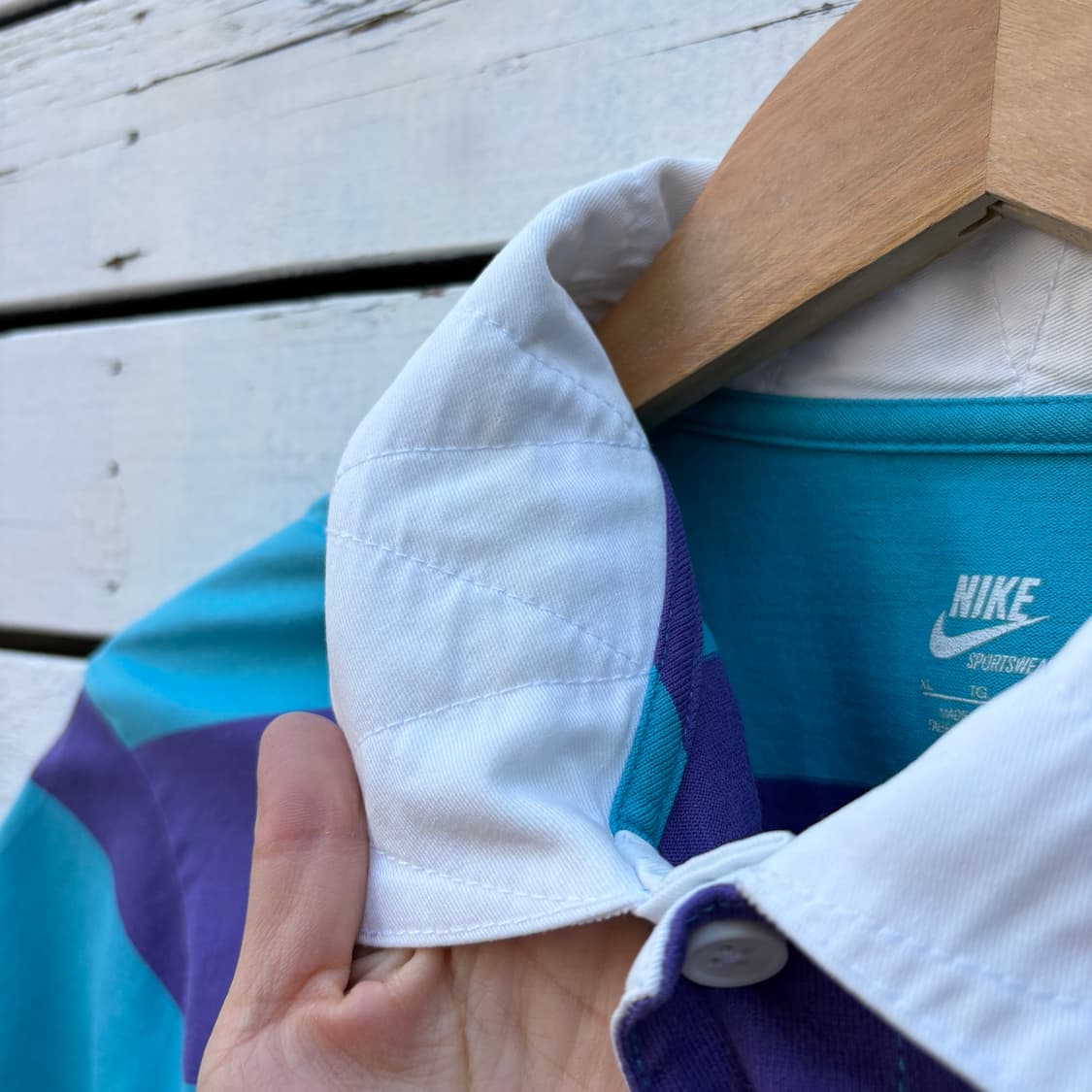 Nike 나이키 스트라이프 반팔 카라티 상품이미지4
