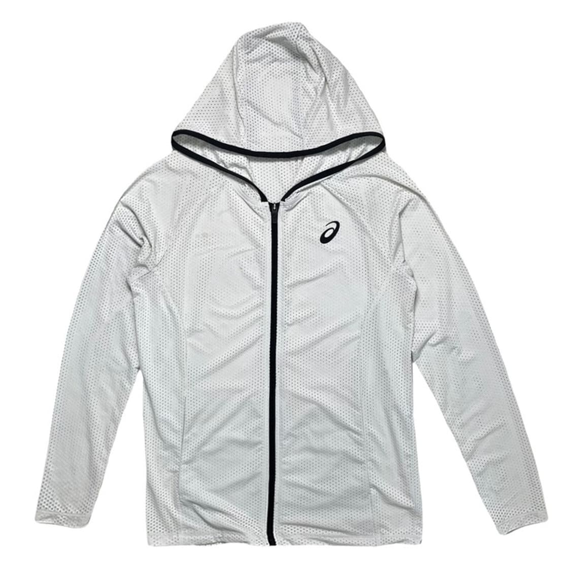  ASICS 메쉬 서머니트집업 화이트 90(S) 상품이미지1
