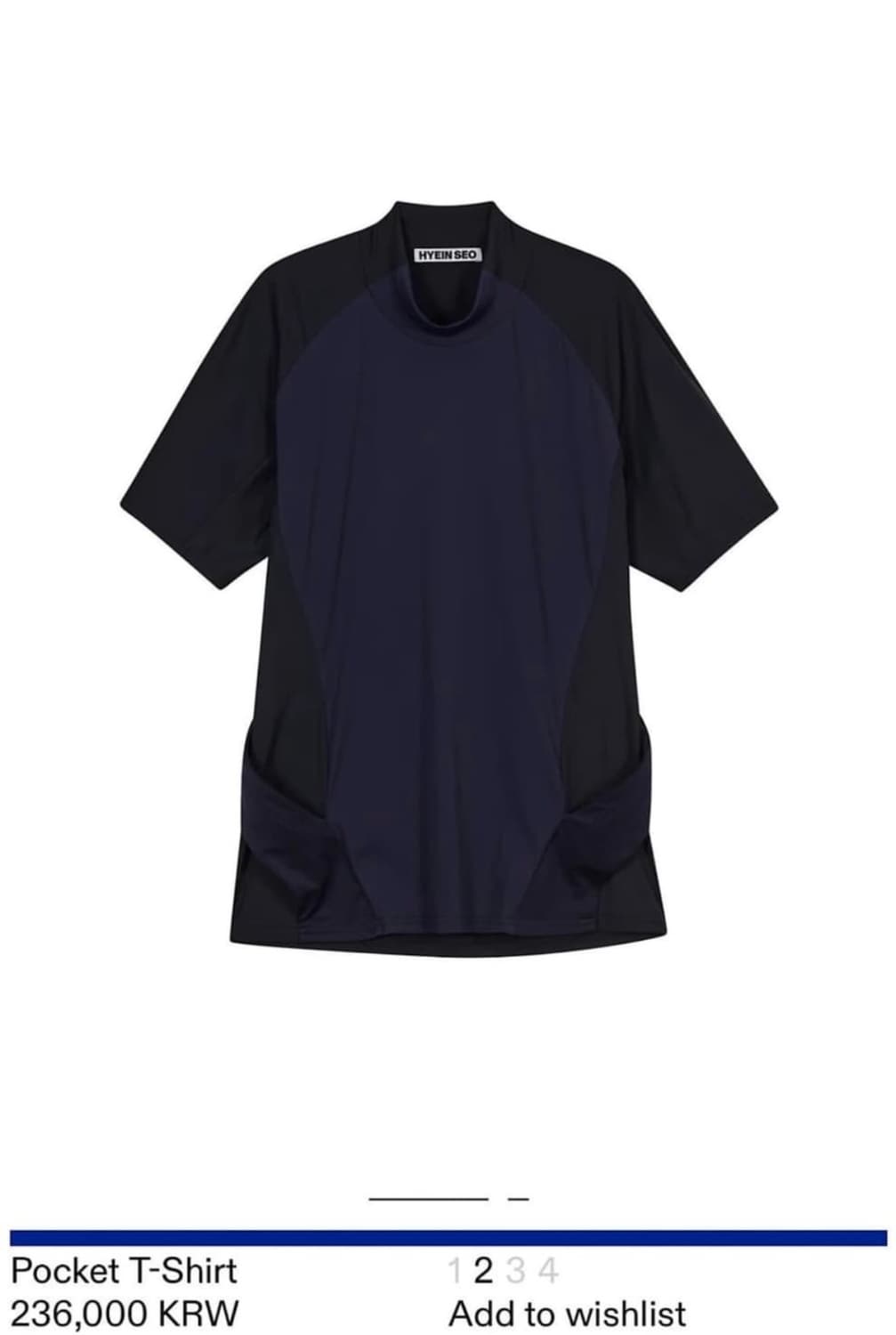 새상품 혜인서 pocket t-shirt black 4 상품이미지1