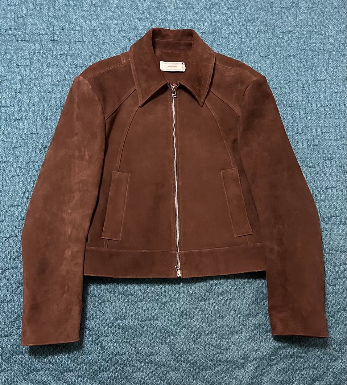 [1] 웨이비니스 서지 크롭 스웨이드 자켓 상품이미지2