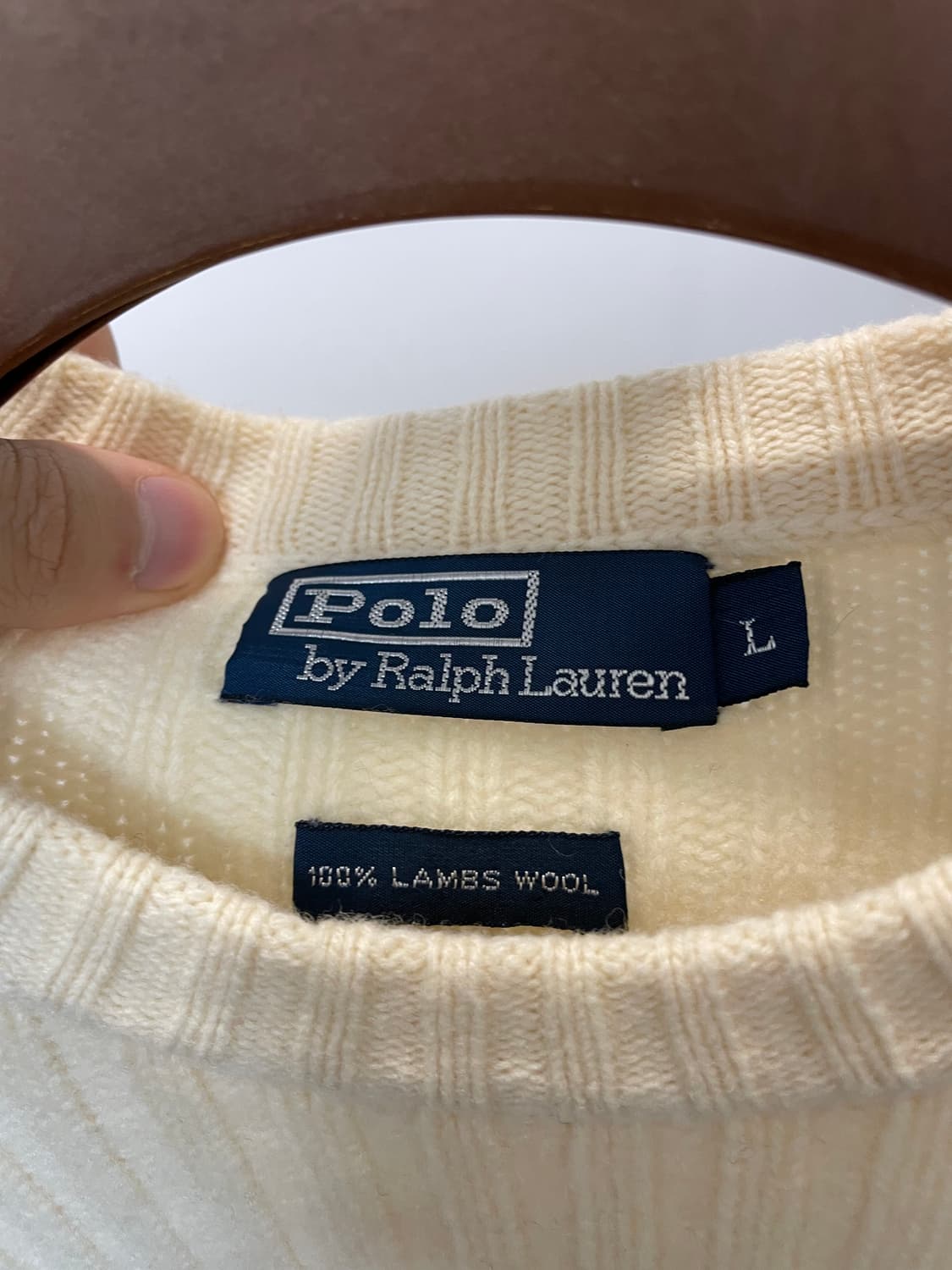(L) 폴로 랄프로렌 견장 패치 램스울 니트 상품이미지5