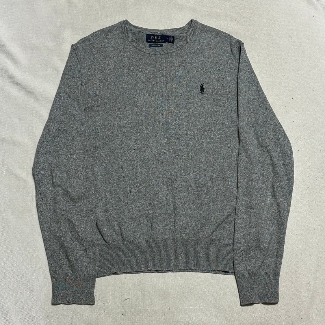 M 폴로랄프로렌 블랙 포니 그레이 피마 코튼 니트 상품이미지2