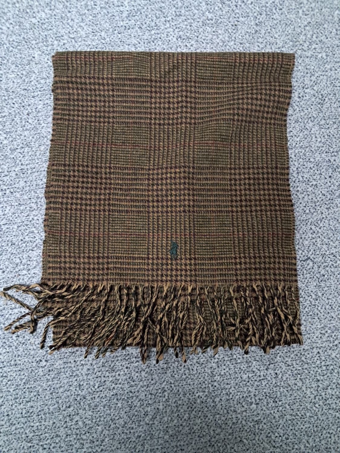 폴로랄프로렌 브라운 체크 양면머플러 상품이미지1