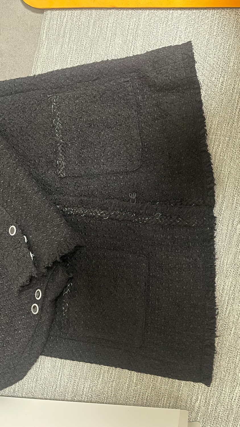 마땡킴 트위드 자켓 블랙 오버핏 상품이미지7