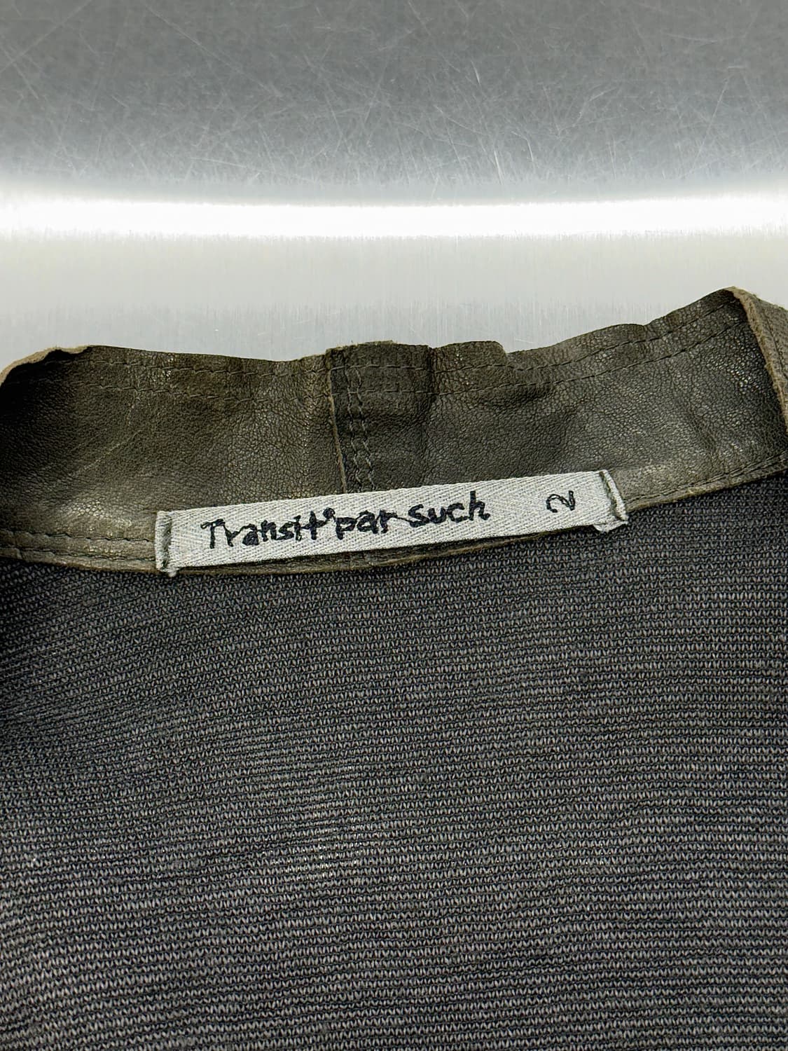 트랜짓 쉽 스킨 카브 길렛 싱글 레더 자켓 상품이미지6