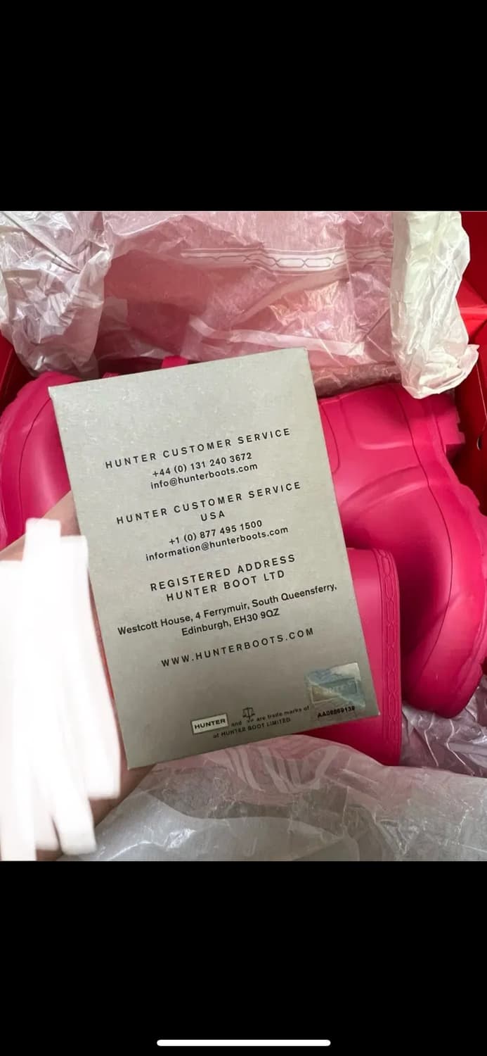 헌터 핑크 부츠 미디부츠 미들부츠 레인부츠 오리지날 숏 상품이미지9