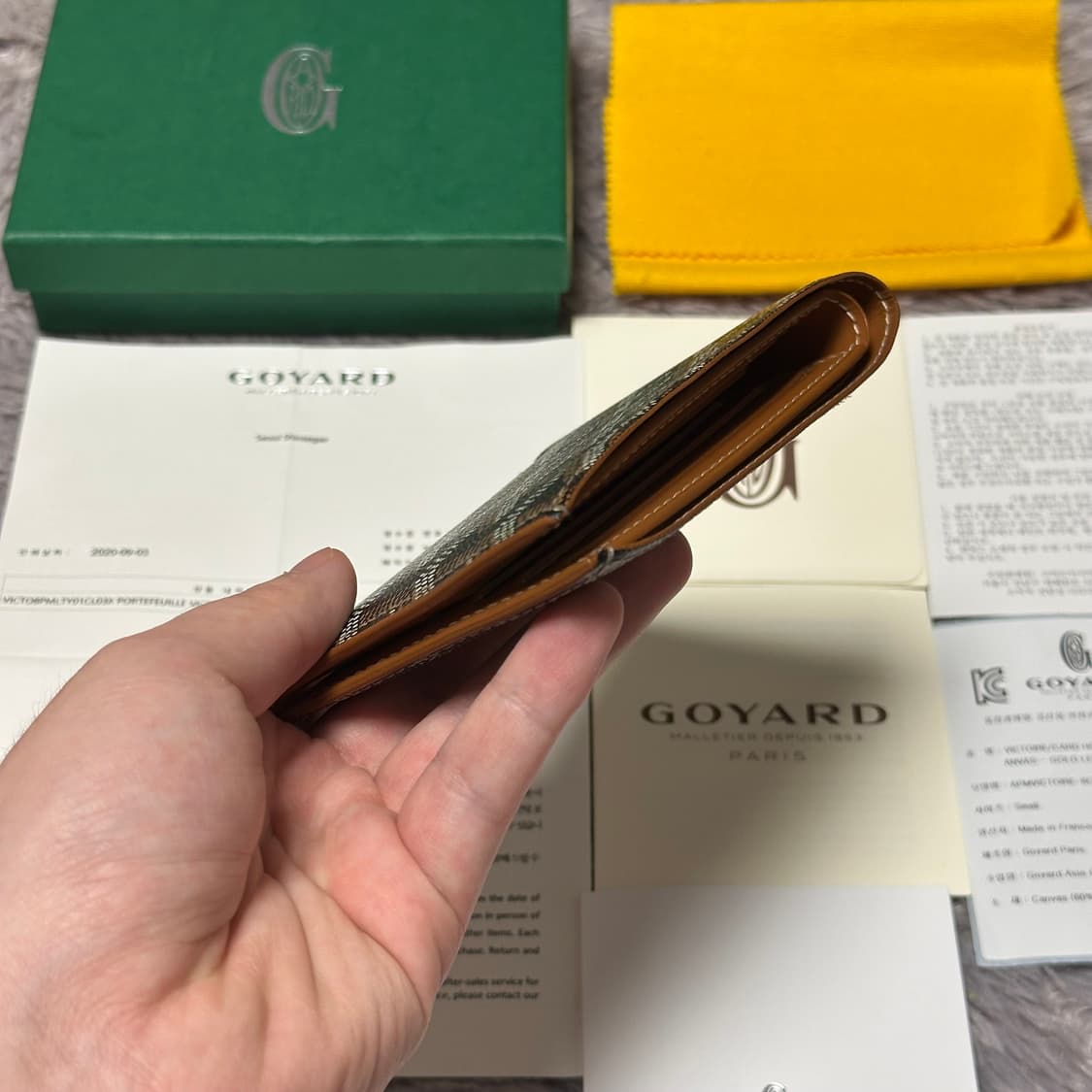 [풀구성] 고야드 빅투와르 반지갑 블랙탄 상품이미지6